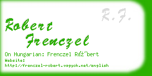 robert frenczel business card